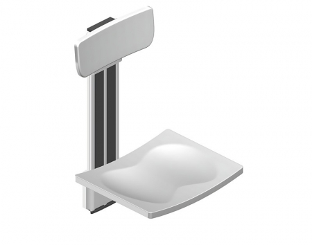 Adjustable shower seat with backrest